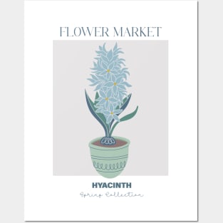 Botanical print with hyacinth Posters and Art